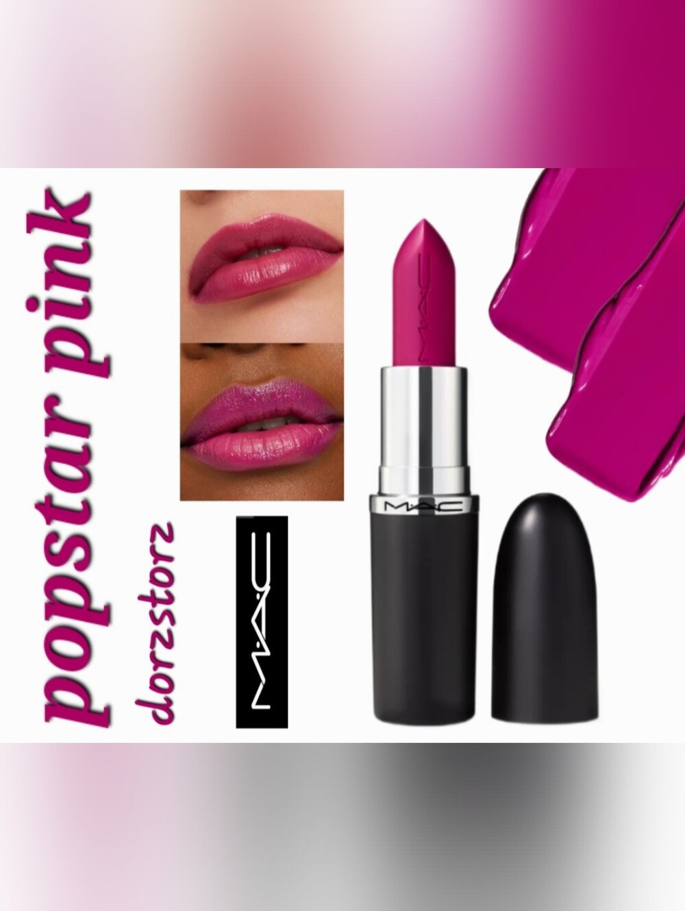 MAC • MACximal Lipstick • POPSTAR PINK • Bright Pink • 0.12 oz • New in box